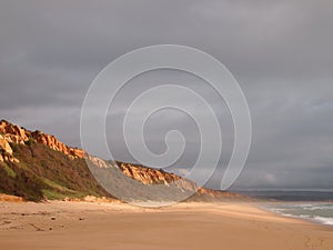 Costa da Caparica, a natural reserve and PortugalÃ¢â¬â¢s largest contiguous beach photo